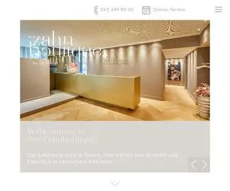 Zahnboutique.ch(Ihre Zahnarztpraxis im Herzen Zürichs) Screenshot