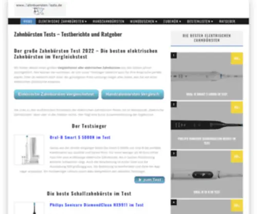 Zahnbuersten-Tests.de(Zahnbürsten) Screenshot