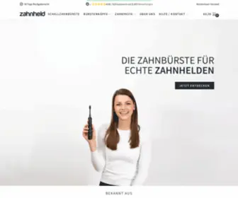 Zahnheld.de(Entdecke jetzt elektrische Zahnbürsten mit effektiver Schalltechnologie bei Zahnheld) Screenshot