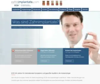 Zahnimplantate.com(European Centers for Dental Implantology) Screenshot