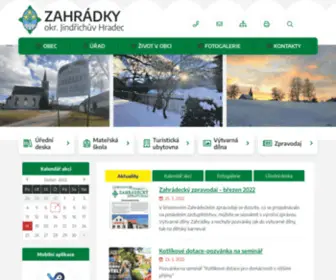Zahradky.cz(Obec Zahrádky) Screenshot