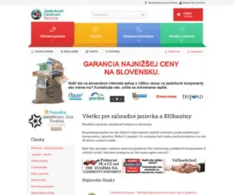Zahradnejazierka.sk(Najväčší jazierkový portál ) Screenshot