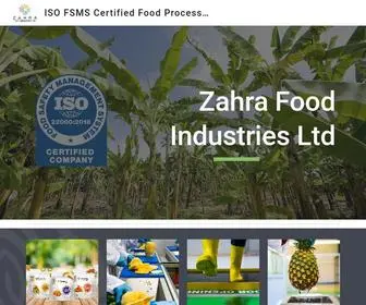 Zahrafi.com(Zahra Food Industries Ltd) Screenshot