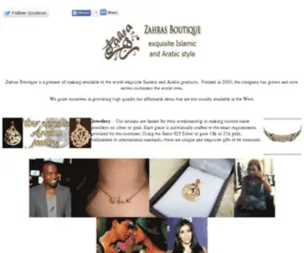 Zahras.com(Zahras Boutique Islamic Clothing & Jewelry) Screenshot