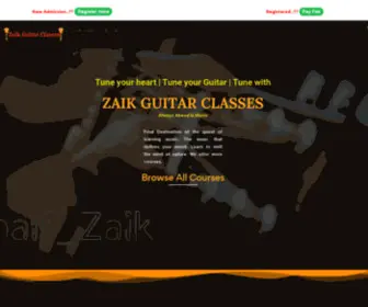 Zaikguitarclasses.com(Zaik Guitar Classes) Screenshot