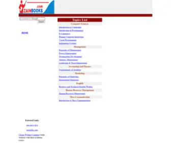 Zainbooks.com(Online Lessons Plans on Management Marketing HRM Computer Science) Screenshot
