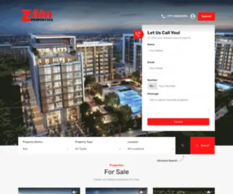 Zainproperties.ae(Zain Properties) Screenshot