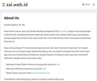 Zai.web.id(About Us) Screenshot