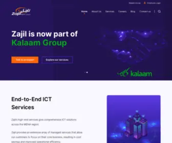 Zajil.com(Zajil's vision is to be a leading ICT services provider in the Middle East & North Africa (MENA)) Screenshot