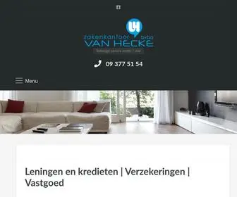 Zakenkantoorvanhecke.be(Verzekeringen & vastgoed   noodgevallen) Screenshot