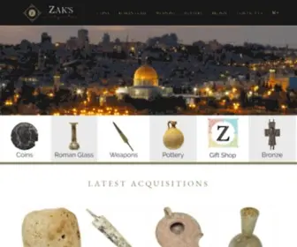 Zaksantiquities.com(Biblical Antiquities from Israel for Sale Ancient Coins) Screenshot