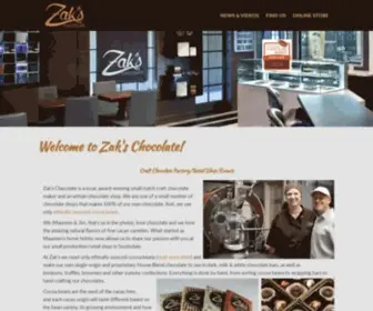 Zakschocolate.com(Zaks Chocolate) Screenshot