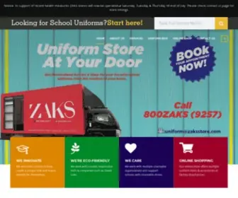 ZaksStore.com(Zaks Uniforms) Screenshot