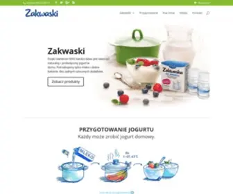 Zakwaski.pl(Probiotyczne bakterie do ukwaszania mleka i innych produktów mlecznych) Screenshot