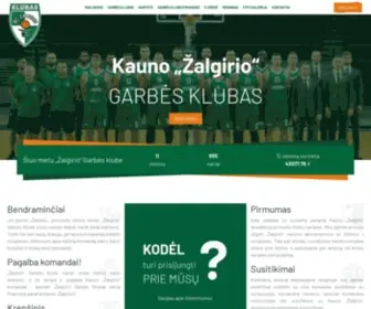 Zalgirioklubas.lt(Kauno „Žalgirio“ Garbės Klubas) Screenshot
