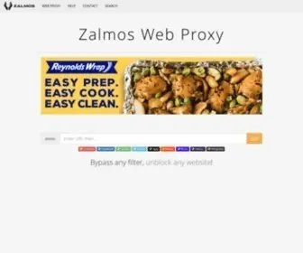 Zalmos.com(Unlock the web securely with Zalmos web proxy) Screenshot