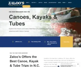 Zaloos.com(Zaloo's Canoes) Screenshot