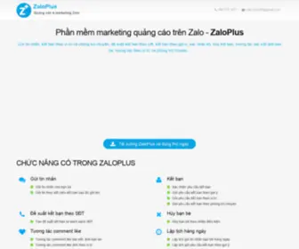 Zaloplus.com(Phần mềm hỗ trợ marketing trên Zalo) Screenshot
