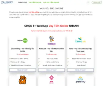 Zalovay.com(Vay Tiền Online Nhanh 24/24 Chỉ Cần CMND Hỗ Trợ Nợ Xấu) Screenshot