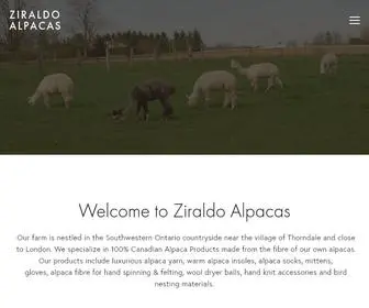 Zalpacas.com(Ziraldo Alpacas) Screenshot