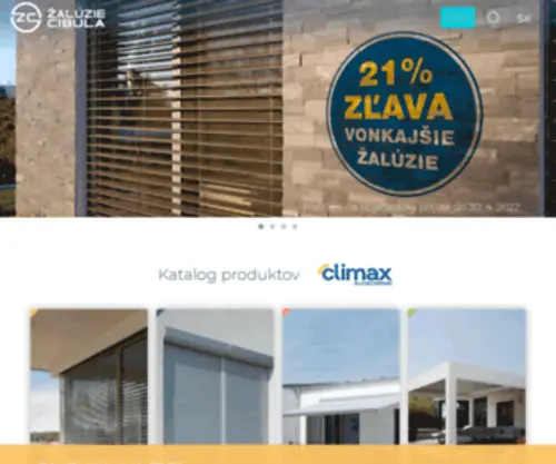 Zaluzie-Cibula.sk(Zabýváme se prodejem a poradenstvím v oblasti) Screenshot