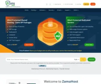 Zamahost.com(DDoS Protected Hosting Services) Screenshot