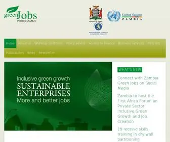 Zambiagreenjobs.org(The Zambia Green Jobs Programme) Screenshot