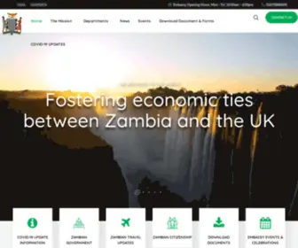 Zambiahc.org.uk(Zambia High Commission) Screenshot