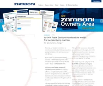 Zamboni.com(The Zamboni Company's U.S. facility) Screenshot