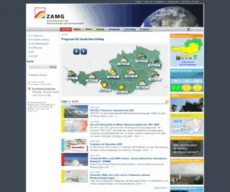 Zamg.at(Zentralanstalt für Meteorologie und Geodynamik) Screenshot