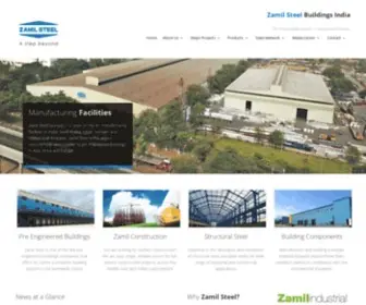 Zamilsteel.co.in(Zamil Steel) Screenshot