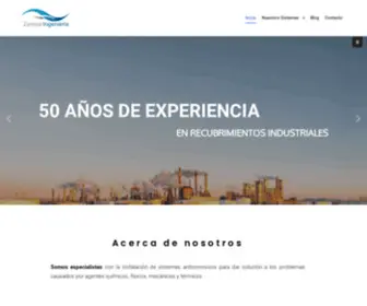 Zamizaingenieria.com.mx(Especialistas en recubrimientos industriales eficientes) Screenshot