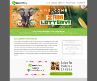 Zamlottery.com Screenshot