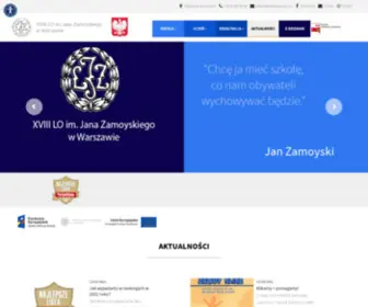 Zamoyski.edu.pl(XVIII LO im) Screenshot