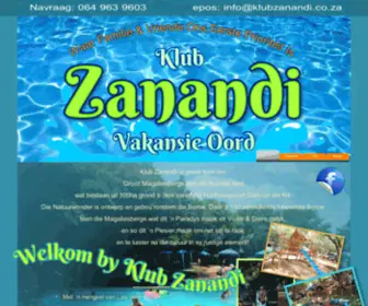 Zanandi.co.za(Club Zanandi Holiday Resort Club Zanandi) Screenshot