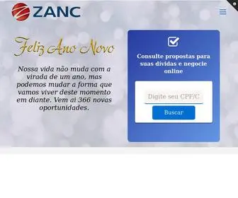 Zanc.com.br(Assessoria Nacional de Cobrança) Screenshot