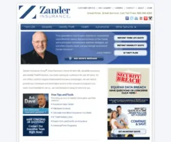 Zander.com(Zander Insurance) Screenshot