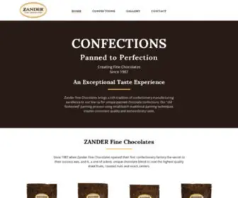 Zanderfinechocolates.com(Confections Panned To Perfection) Screenshot