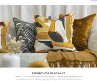 Zandersandco.co.nz(Luxurious Designer Cushions) Screenshot