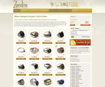 Zandira.com(Bague argent et pierre fine) Screenshot