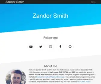 Zandorsmith.com(Zandor Smith) Screenshot