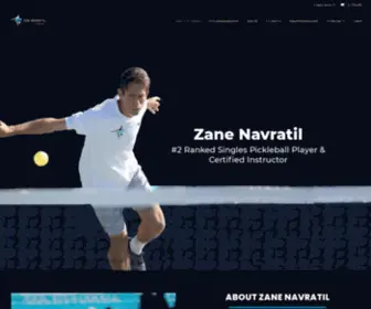 Zanenavratilpickleball.com(Zane Navratil Pickleball) Screenshot