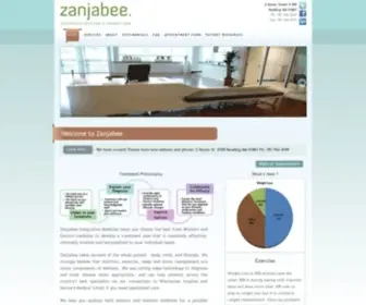 Zanjabee.com(Zanjabee Integrative Medicine & Primary Care) Screenshot