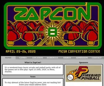 Zapcon.com(ZapCon Arcade and Pinball Convention) Screenshot