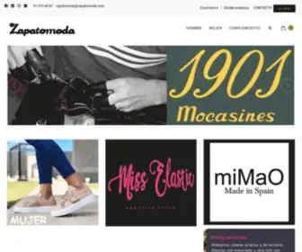 Zapatomoda.com(Zapatos de hombre y mujer procedentes de muestrarios nacionales en piel Zapatomoda) Screenshot