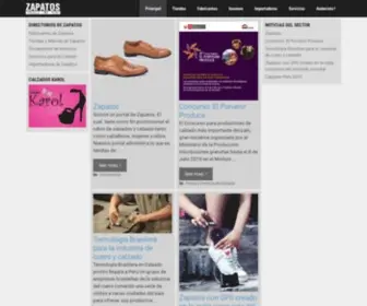 Zapatos.com.pe(Fabricantes, Tiendas, Insumos, Importadores de Zapatos y Calzado) Screenshot