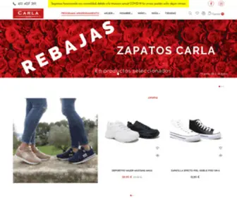 Zapatoscarla.com(Zapatos online) Screenshot