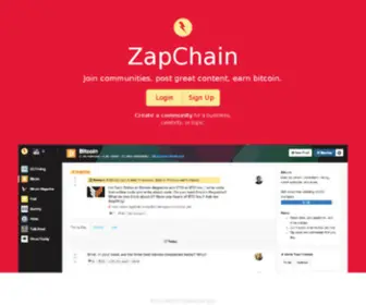 Zapchain.com(The world's largest Bitcoin interview) Screenshot