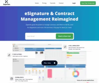 Zapendo.com(Contract Management & eSignature) Screenshot