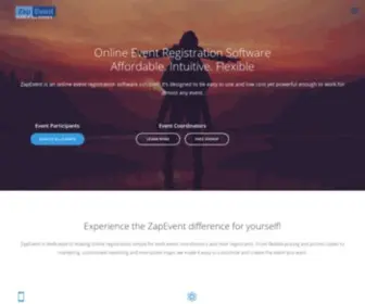 Zapevent.com(Online Registration Software & Forms) Screenshot